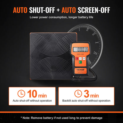 VEVOR Refrigerant Scale 110 LBS HAVC Charging Recovery Freon Scale, with Wired Remote