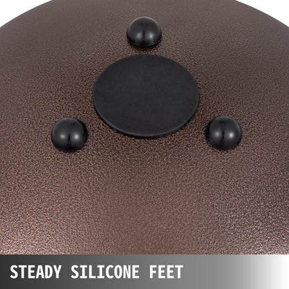 Steel Tongue Drum, 30cm, 13 Notes, C Major with Accessories, Chestnut Color