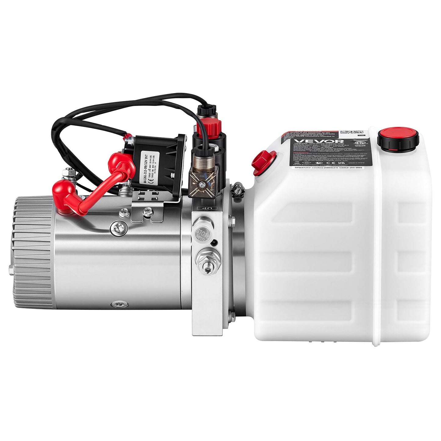 3L Hydraulic Pump, Double Acting Dump Trailer Pump, 22Mpa Max Relief Pressure & 3.4L/min Flow Rate, DC 12V 1.6KW Hydraulic Power Unit for Dump Trailer Car Lifting (Horizontal Installation)