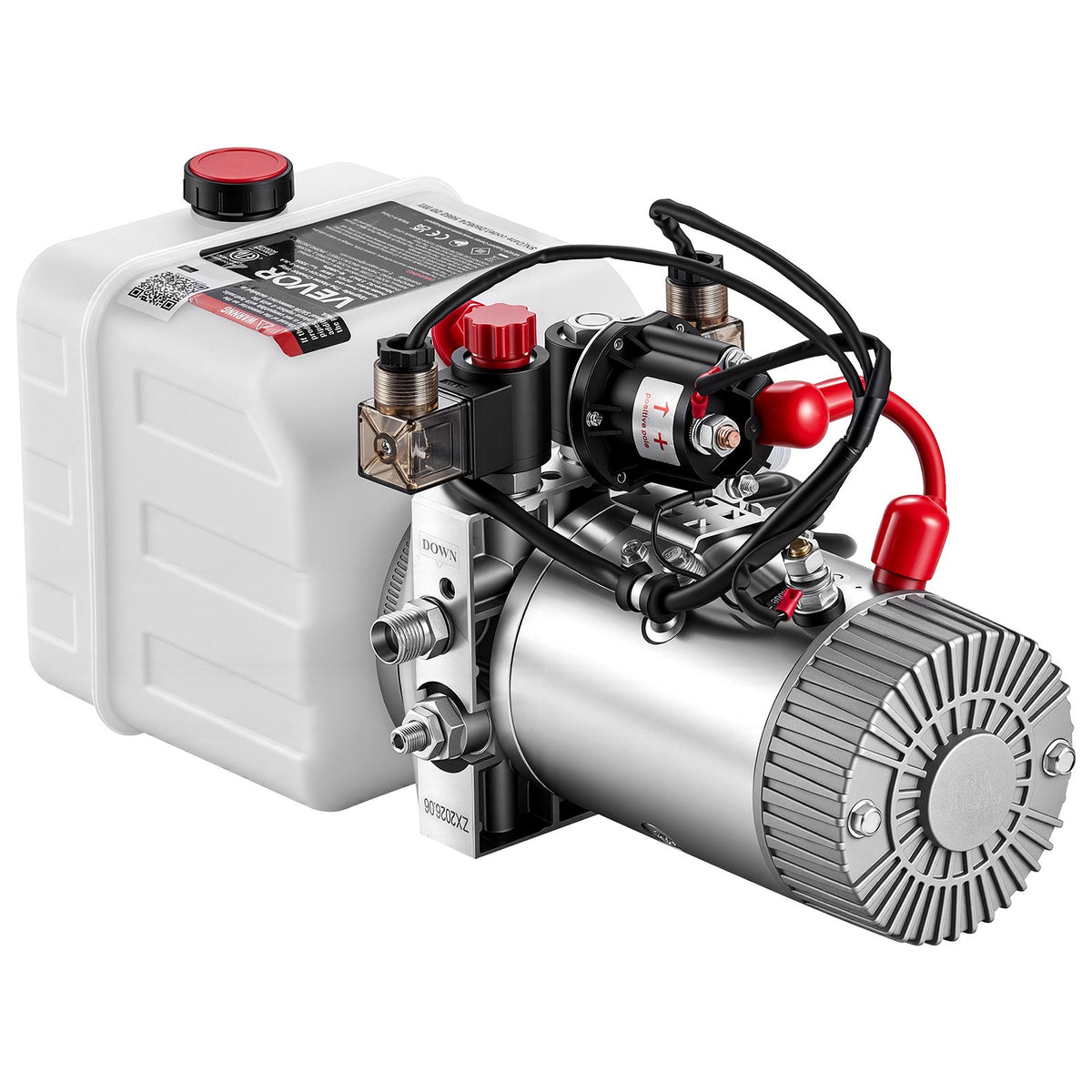 3L Hydraulic Pump, Double Acting Dump Trailer Pump, 22Mpa Max Relief Pressure & 3.4L/min Flow Rate, DC 12V 1.6KW Hydraulic Power Unit for Dump Trailer Car Lifting (Horizontal Installation)