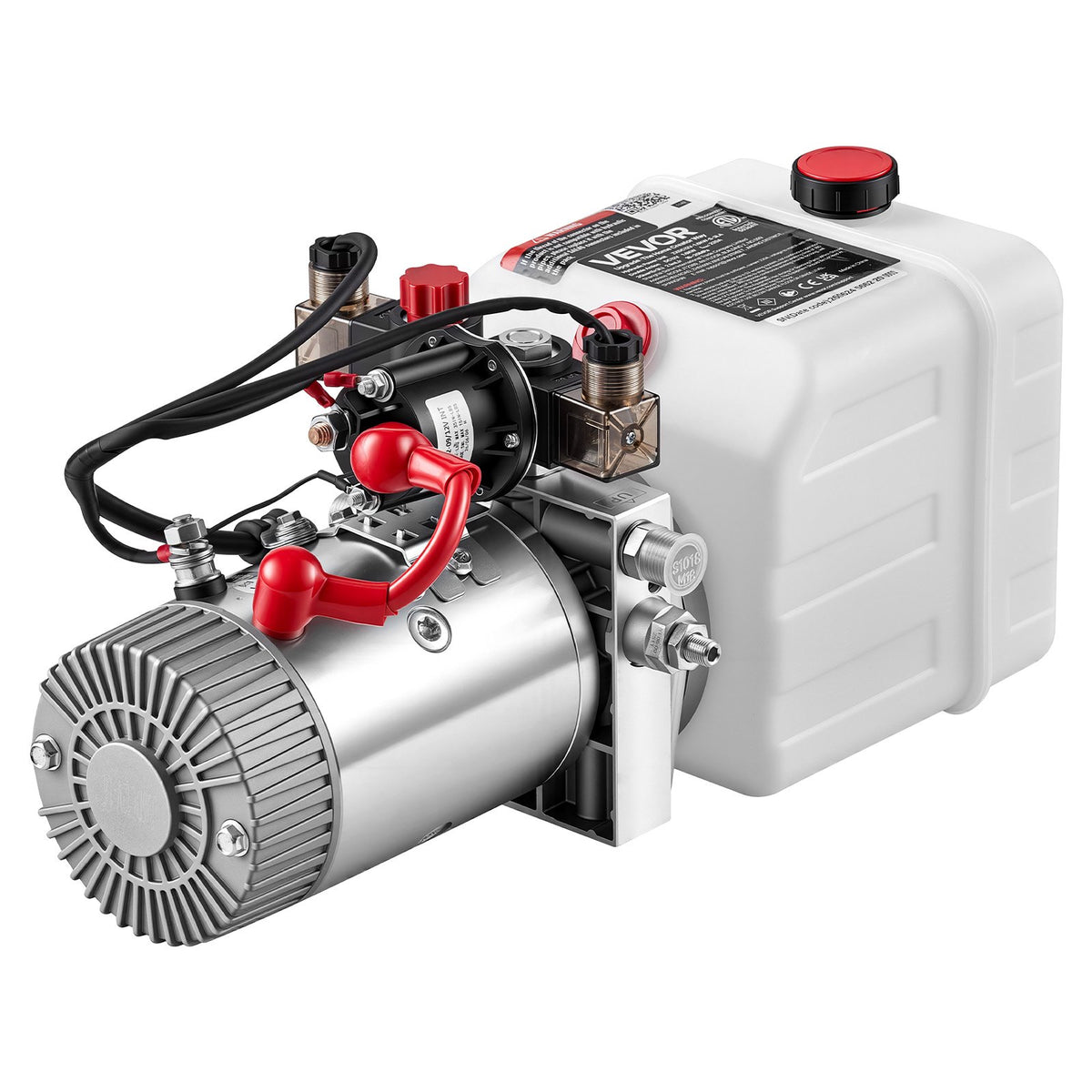 3L Hydraulic Pump, Double Acting Dump Trailer Pump, 22Mpa Max Relief Pressure & 3.4L/min Flow Rate, DC 12V 1.6KW Hydraulic Power Unit for Dump Trailer Car Lifting (Horizontal Installation)