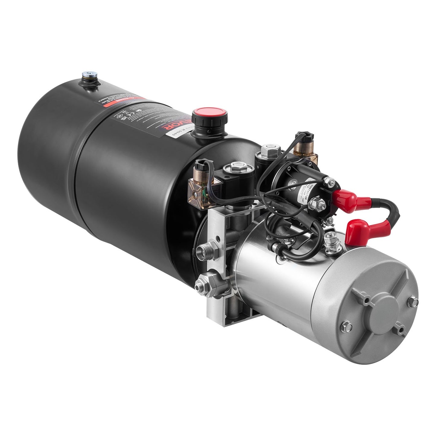 8 L Hydraulic Power Unit, Double Acting Dump Trailer Pump, 22 MPa Max Relief Pressure & 3.4 L/min Flow Rate, DC 12V Hydraulic Pump with Metal Reservoir for Dump Trailer Car Lifting