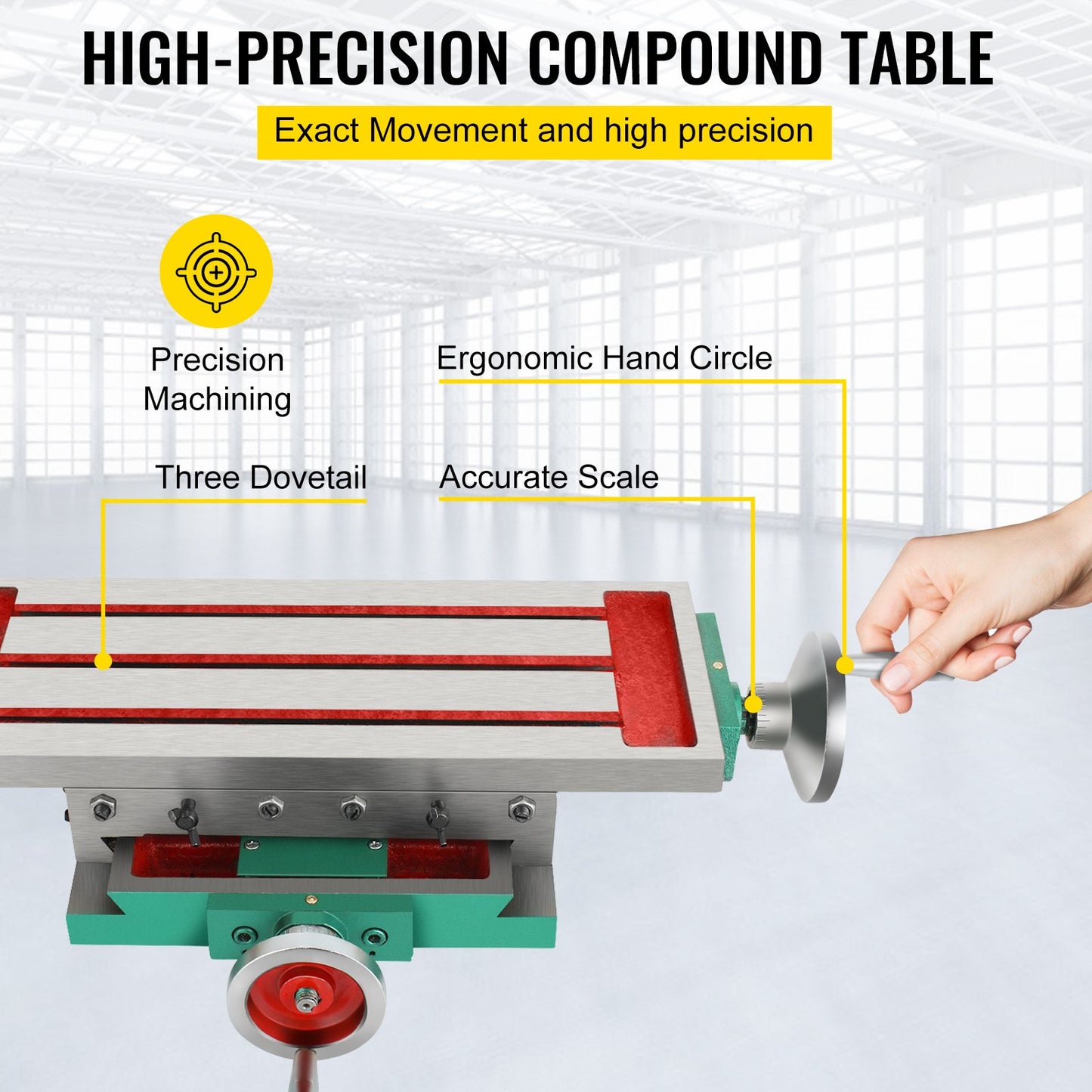 VEVOR Compound Milling Machine Worktable 450x170mm 2 Axis Cross Slide Drill Vise