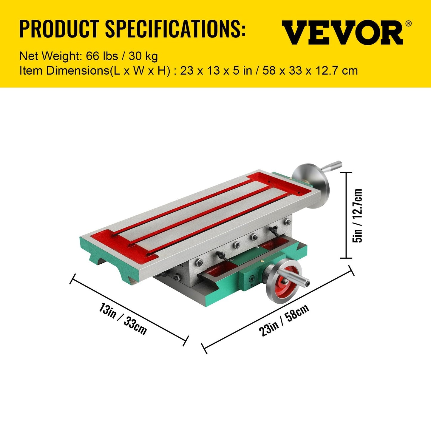 Compound Milling Machine Worktable 0.45x0.17m with 2-Axis Cross Slide Vise