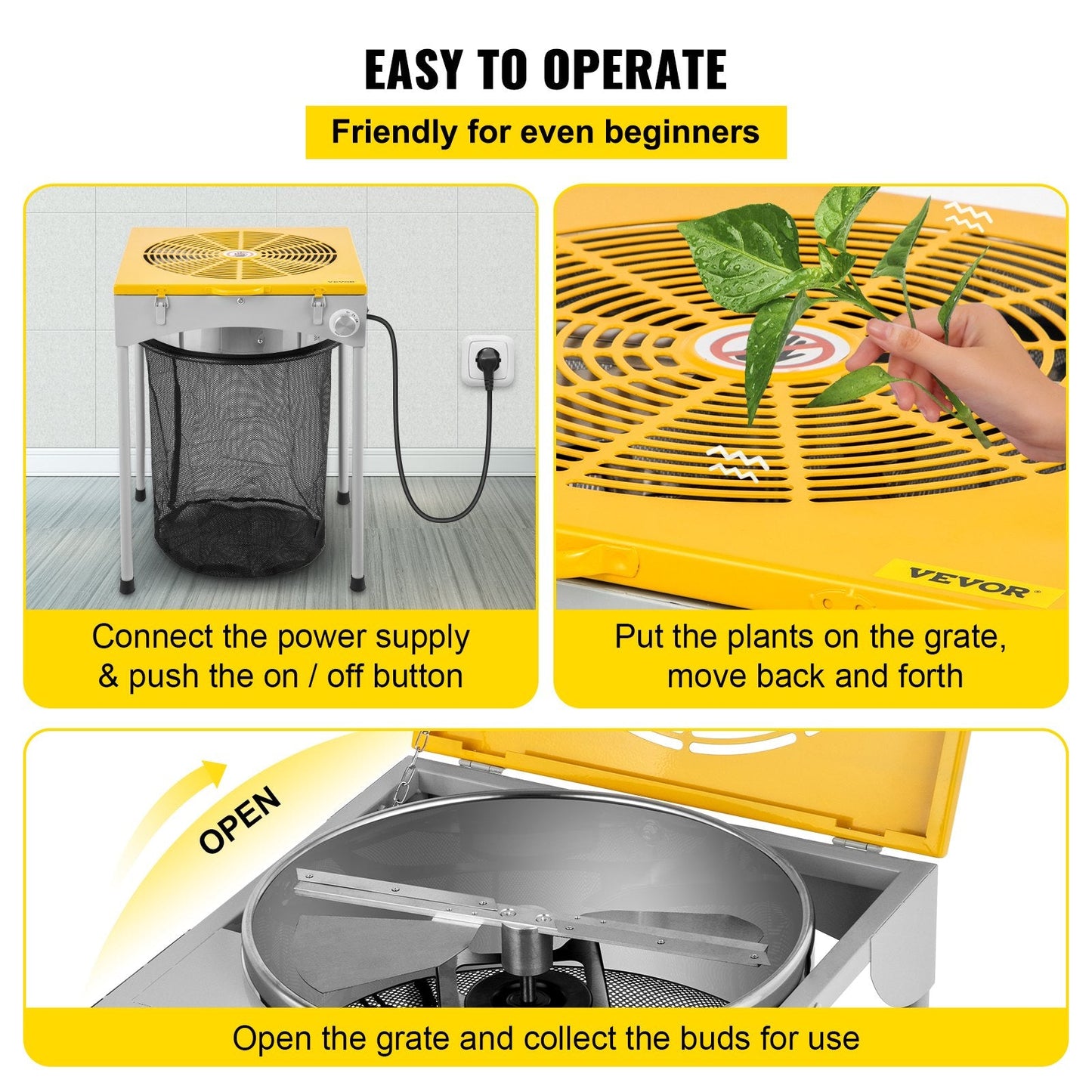Electric 0.45m Bud Trimmer, Stainless Steel, 3-Speed, High-Efficiency Blade