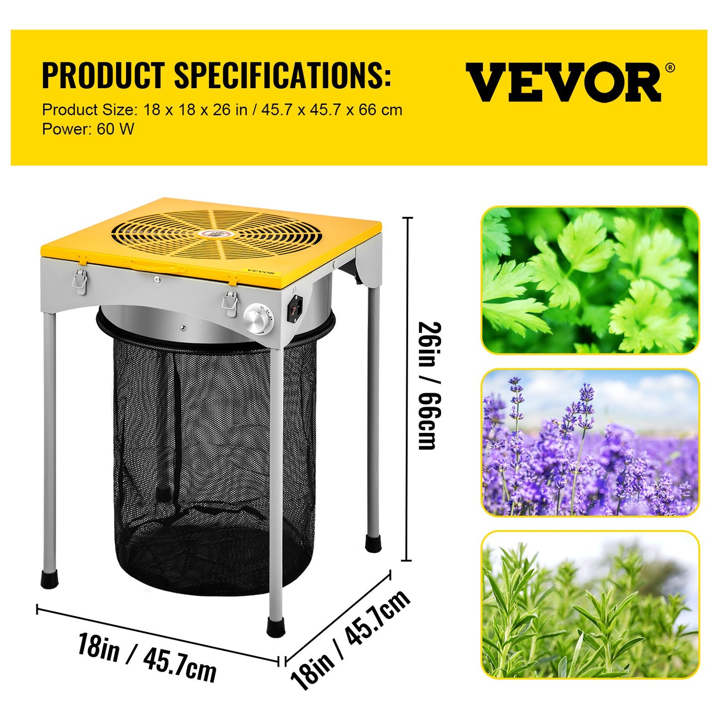 VEVOR Automatic Bud Trimmer, 18" Electric Trimmer, Stainless Steel Leaf Bud Automatic