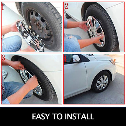 VEVOR Polished 19.5" 10 Lug Wheel Simulators Stainless Steel Bolt Kit Hubcap Kit