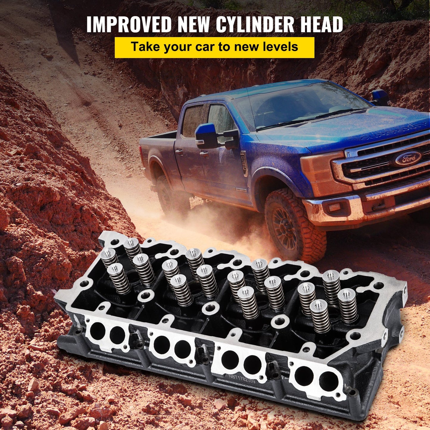 VEVOR Replacement for 6.0L Cylinder Head 18MM Power Stroke Bare F-Series Cylinder