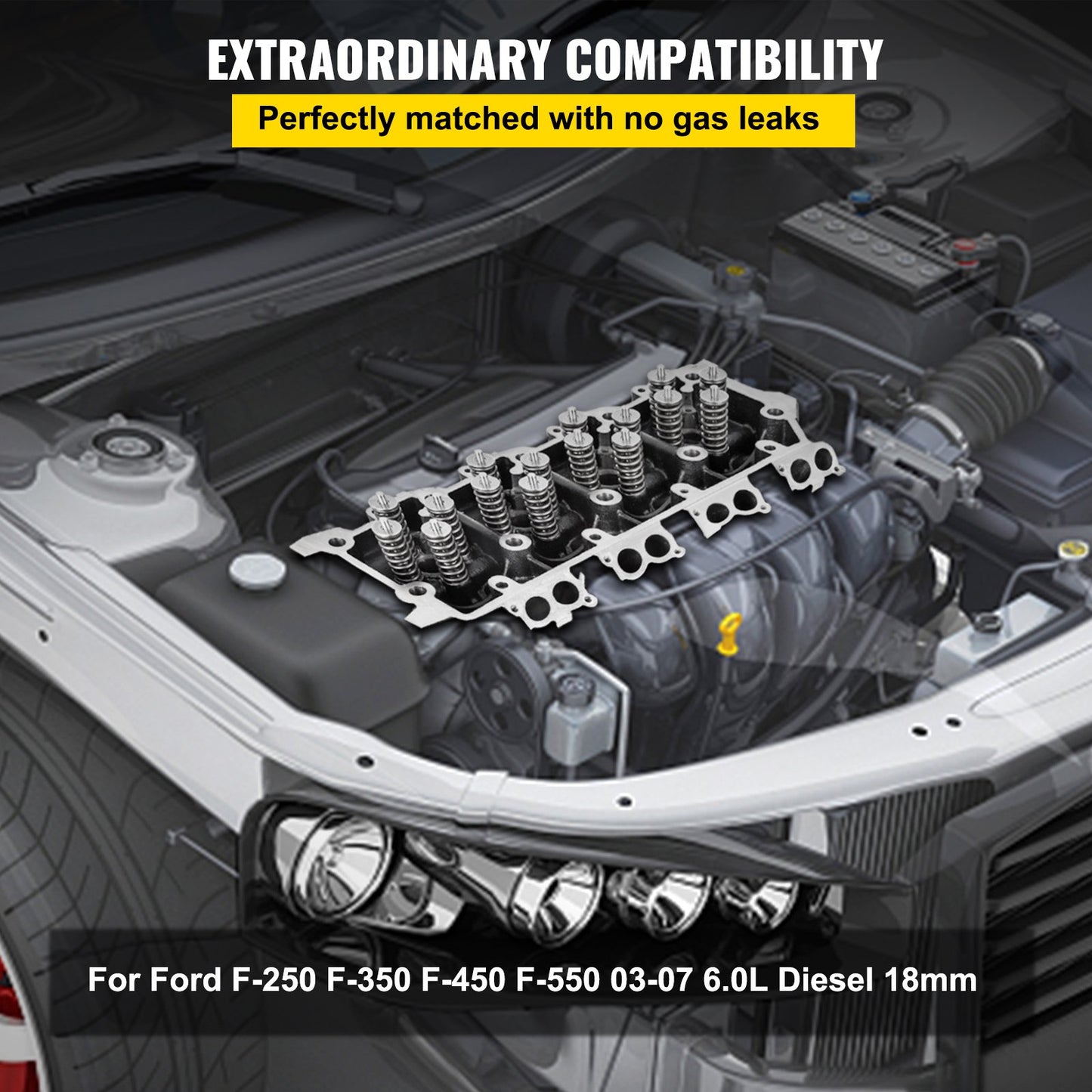 VEVOR Replacement for 6.0L Cylinder Head 18MM Power Stroke Bare F-Series Cylinder