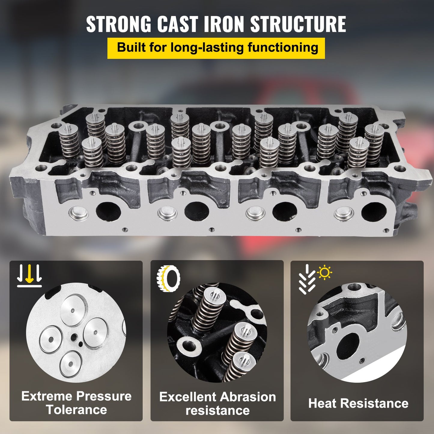 VEVOR Replacement for 6.0L Cylinder Head 18MM Power Stroke Bare F-Series Cylinder