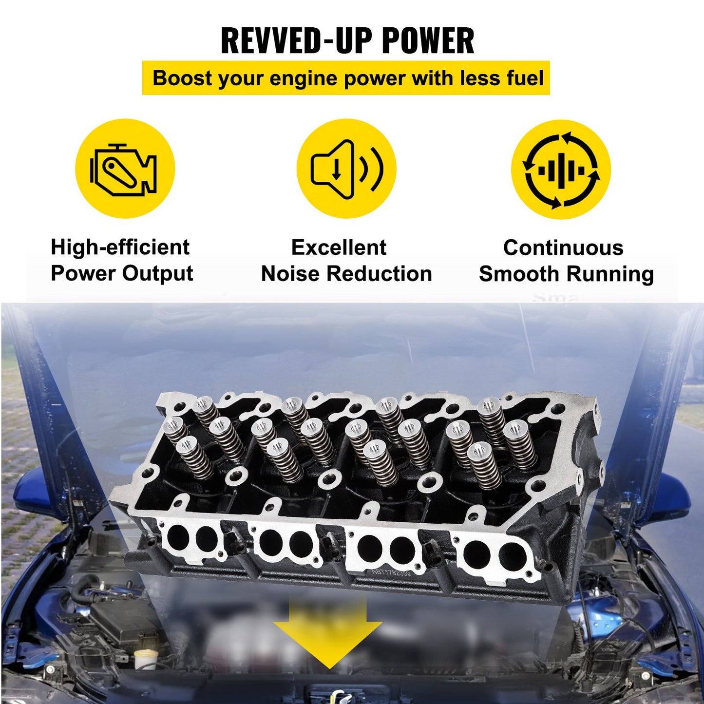 VEVOR Replacement for 6.0L Cylinder Head 18MM Power Stroke Bare F-Series Cylinder