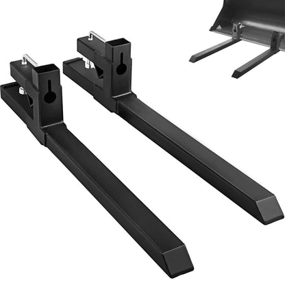 Heavy Duty Clamp-On Pallet Forks for Tractors, 907 kg Capacity, 0.85 Meter Length