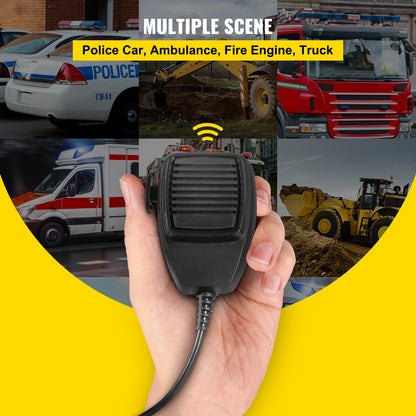 Siren Bundle 8 Tones Emergency Warning Siren, 200W, with PA Speaker MIC System Vehicle Siren Box Fit for Police, Ambulance, Fire Fighting and Engineer Vehicles