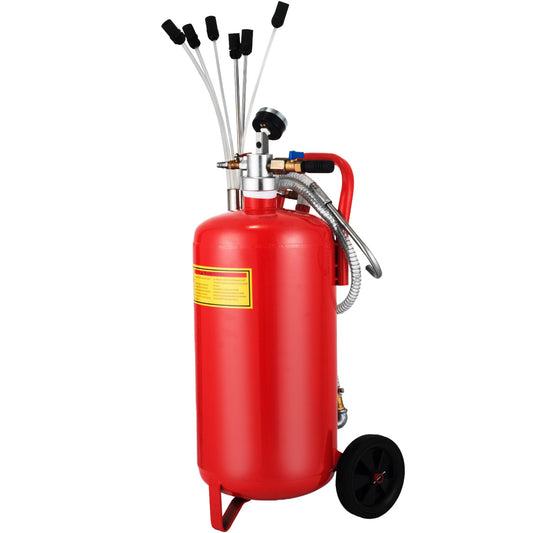 VEVOR 22.7L Oil Extractor, Portable Air Pneumatic Waste Oil Garage Extractor Drain