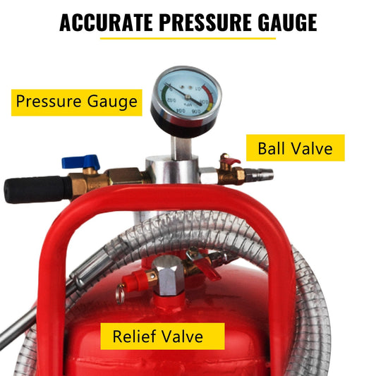 22.7L Portable Air Pneumatic Oil Extractor with Safety Valve & Wheels