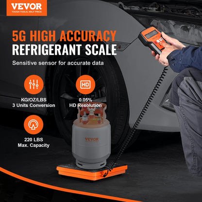 High Precision 100 kg HVAC Refrigerant Charging Scale with Wired Remote Control