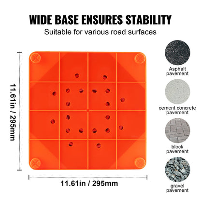 Safety Cones, 4 Pack 28 inch Collapsible Traffic Cones, Construction Cones with Reflective Collars, Wide Base and A Storage Bag, for Traffic Control, Driving Training, Parking Lots