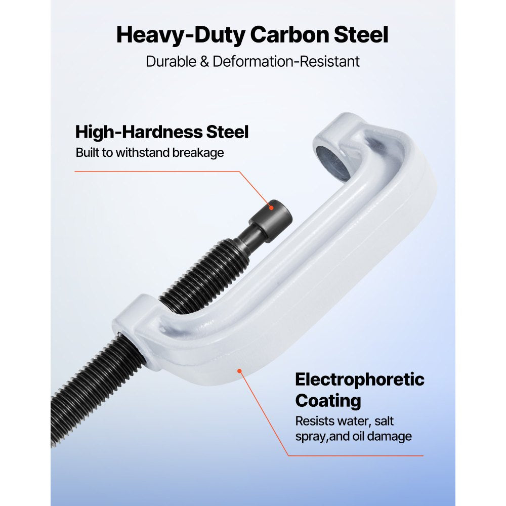 Bearing Press Kit, 10+24 Pcs, 2 in 1 Ball Joint Press & Wheel Bearing Puller Kit, Race and Seal Driver Set with 13 Bushings, C-Frame and Sleeves, Heavy Duty Removal Installation Set with Case