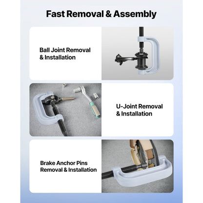 Bearing Press Kit, 10+24 Pcs, 2 in 1 Ball Joint Press & Wheel Bearing Puller Kit, Race and Seal Driver Set with 13 Bushi