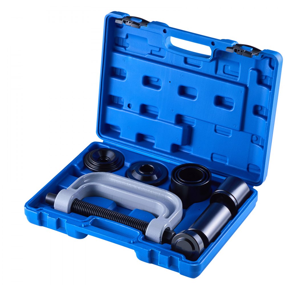 Bearing Press Kit, 10+24 Pcs, 2 in 1 Ball Joint Press & Wheel Bearing Puller Kit, Race and Seal Driver Set with 13 Bushings, C-Frame and Sleeves, Heavy Duty Removal Installation Set with Case