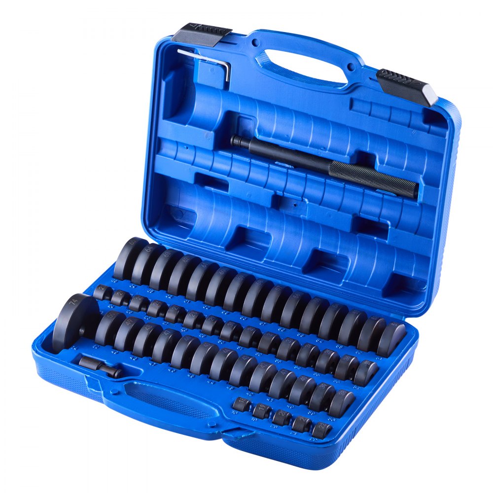 Bearing Press Kit, 52+14 Pcs, 2 in 1 Bushing Driver Tool & Bearing Press Kit, Race and Seal Driver Set with 49 Bushings, Separators and Jaws, Heavy Duty Removal Installation Tool Set with Case