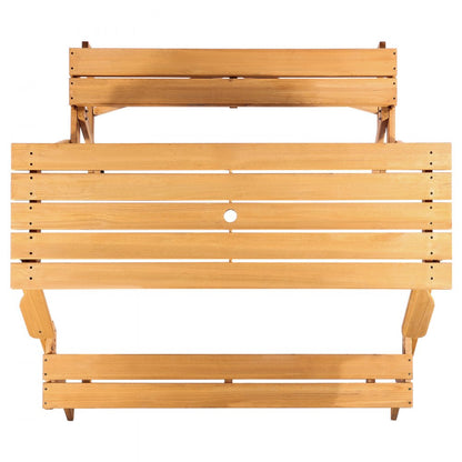 VEVOR 2-in-1 Transforming Interchangeable Picnic Table Wooden Table Bench Set