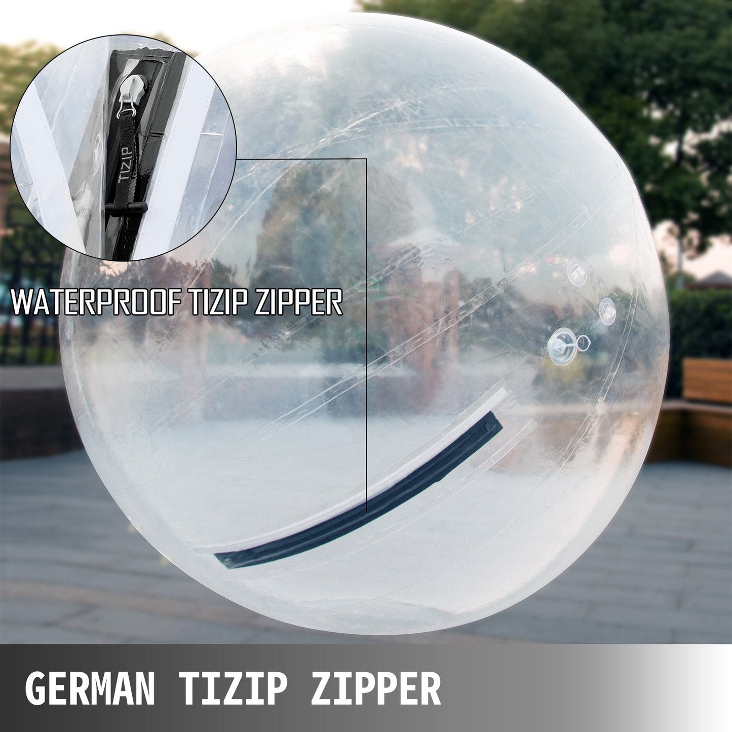 2m Inflatable Zorb Ball with German Zipper for Water Walking Fun