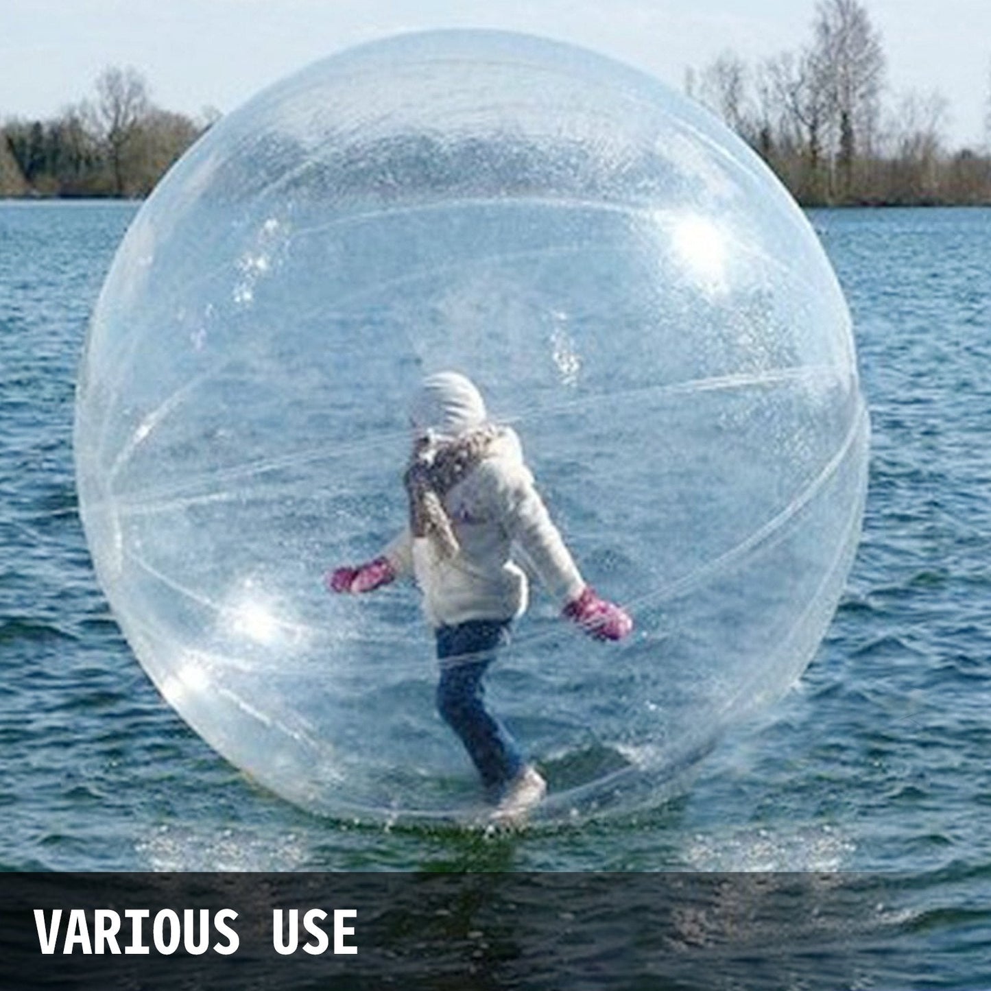 2m Inflatable Zorb Ball with German Zipper for Water Walking Fun