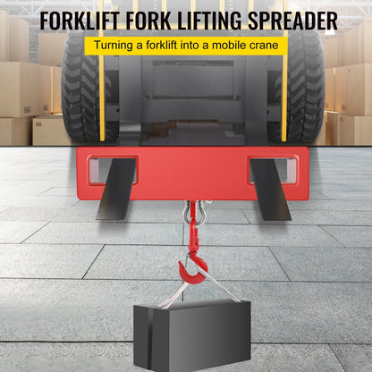 Forklift Lifting Hoist with Swivel Hook, 2.7T Capacity, Steel Construction