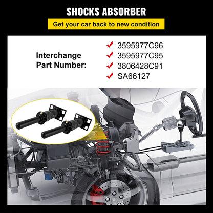 2PCS Cab Shock Absorbers for International Prostar 2008+, 20.7x11.9x59.5 cm