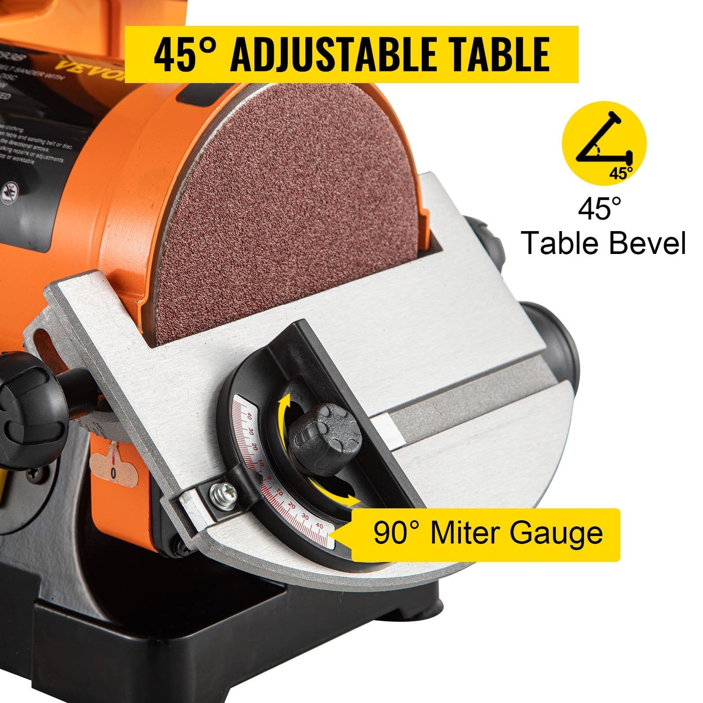 300W Electric Belt & Disc Sander with Adjustable Table & Dust Collection