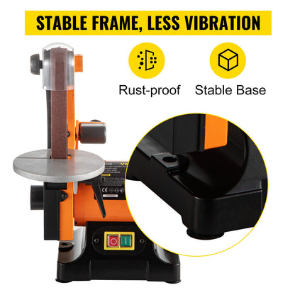 VEVOR Belt Sander 300W Grinder Sander 1 x 30 Inch Electric Belt & Disc Sander 2950