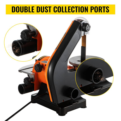 300W Electric Belt & Disc Sander with Adjustable Table & Dust Collection
