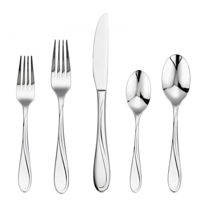 VEVOR 65-Piece Silverware Set Stainless Steel Cutlery Flatware Utensils for 12