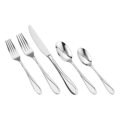 VEVOR 65-Piece Silverware Set Stainless Steel Cutlery Flatware Utensils for 12
