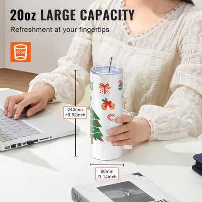 VEVOR Tumbler Heat Press Machine and Sublimation Tumblers, Tumbler Press Set with