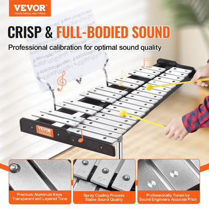 30-Note Xylophone Set with Stand, Mallets, Practice Pad & Carry Bag