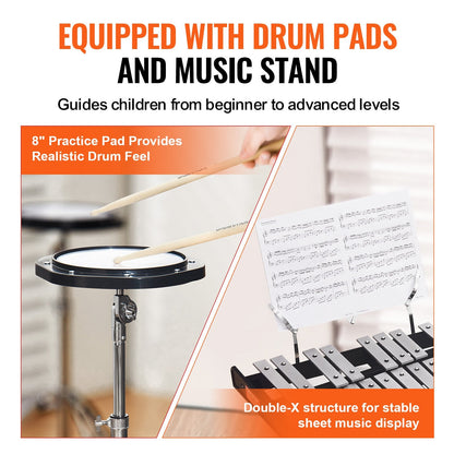 30-Note Xylophone Set with Stand, Mallets, Practice Pad & Carry Bag