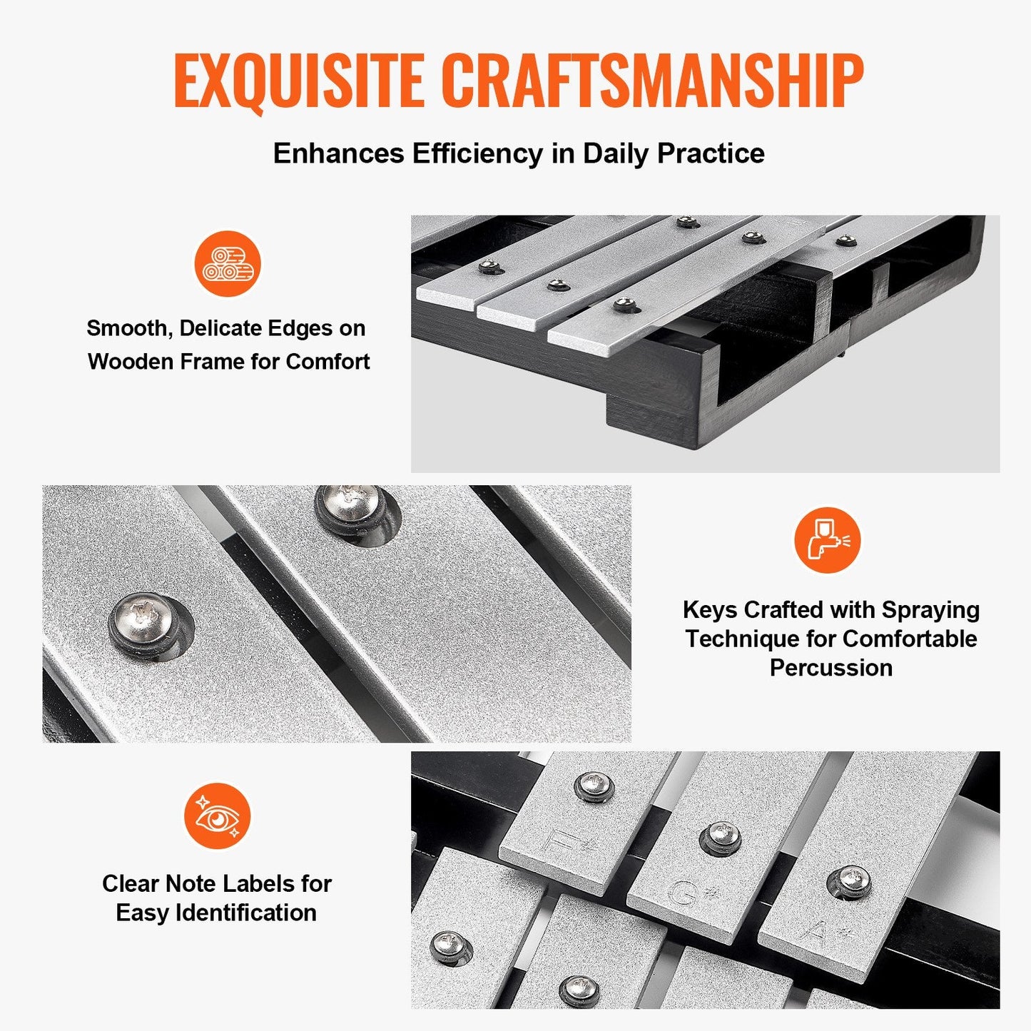 30-Note Glockenspiel Xylophone Kit with Mallets, Drum Sticks & Carry Bag