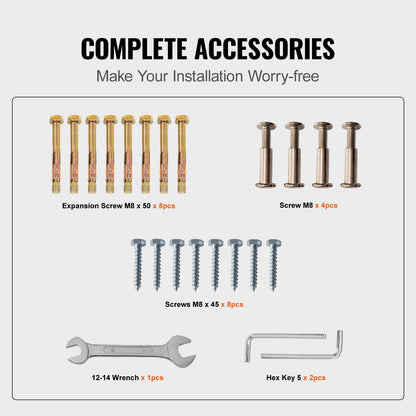 Handrails for Outdoor Steps, Fit 1 or 3 Steps Outdoor Stair Railing, White Wrought Iron Handrail, Flexible Front Porch Hand Rail, Transitional Handrails for Concrete Steps or Wooden Stairs