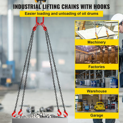 VEVOR Chain Sling 9/32" X 10' Engine Lift Chain G80 Alloy Steel Engine Chain Hoist