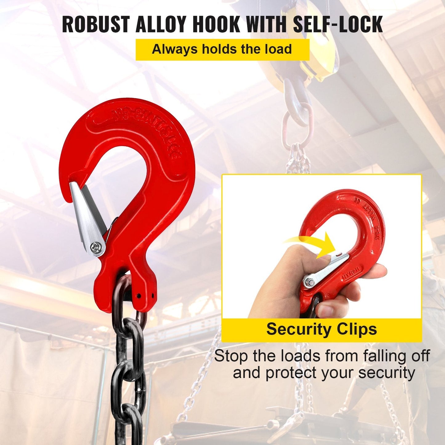Heavy Duty G80 Alloy Steel 4-Leg Engine Lift Chain Sling, 3m, 5t Capacity