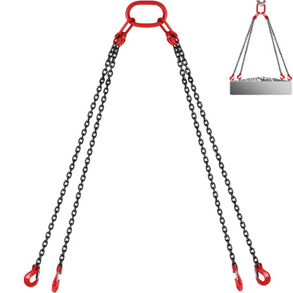 VEVOR Chain Sling 9/32" X 10' Engine Lift Chain G80 Alloy Steel Engine Chain Hoist