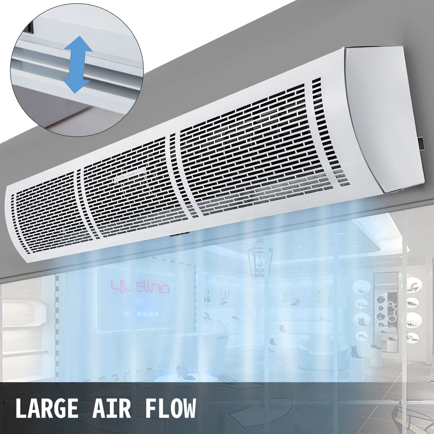 900mm Electric Air Curtain with Limit Switch, 3 Speeds, Energy-Saving Design