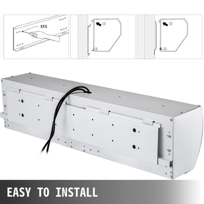900mm Electric Air Curtain with Limit Switch, 3 Speeds, Energy-Saving Design
