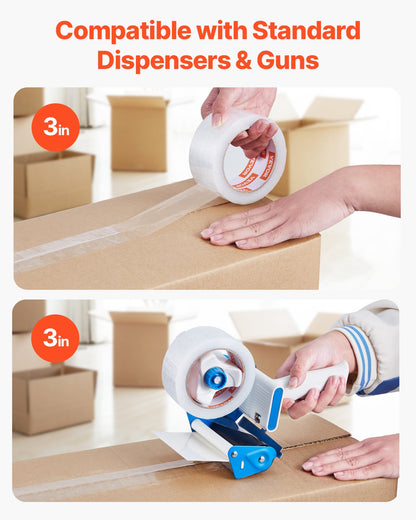 VEVOR Packing Tape 36 Rolls 65 Yards Heavy Duty Clear Packing Tapes 2.7 Mil