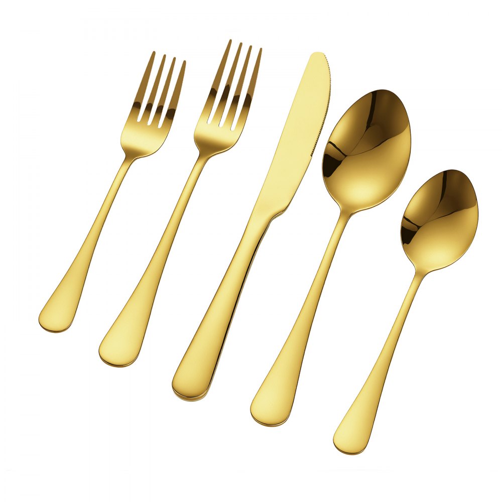 VEVOR 100-Piece Silverware Set Stainless Steel Cutlery Flatware Utensils for 20