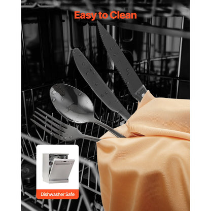 VEVOR 48-Piece Silverware Set Stainless Steel Cutlery Flatware Utensils for 8