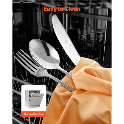 VEVOR 30-Piece Silverware Set Stainless Steel Cutlery Flatware Utensils for 6