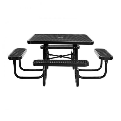 VEVOR Picnic Table Weather Resistant Steel Patio Dining Furniture Set Outdoor